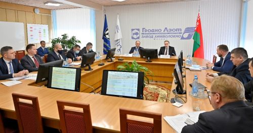 Председатель Гродненского областного исполнительного комитета Владимир Караник посетил ОАО «Гродно Азот»