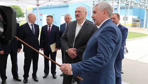 Президент Беларуси Александр Лукашенко посетил ОАО «Гродно Азот»
